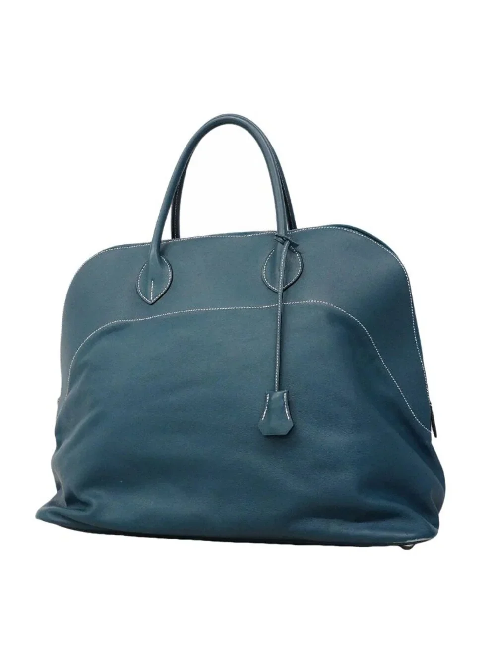 Hermes Handbag Bolide Relax 45 Veau Sikkim Blue Izmir Silver